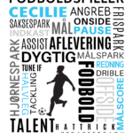 Personlig fodbold plakat