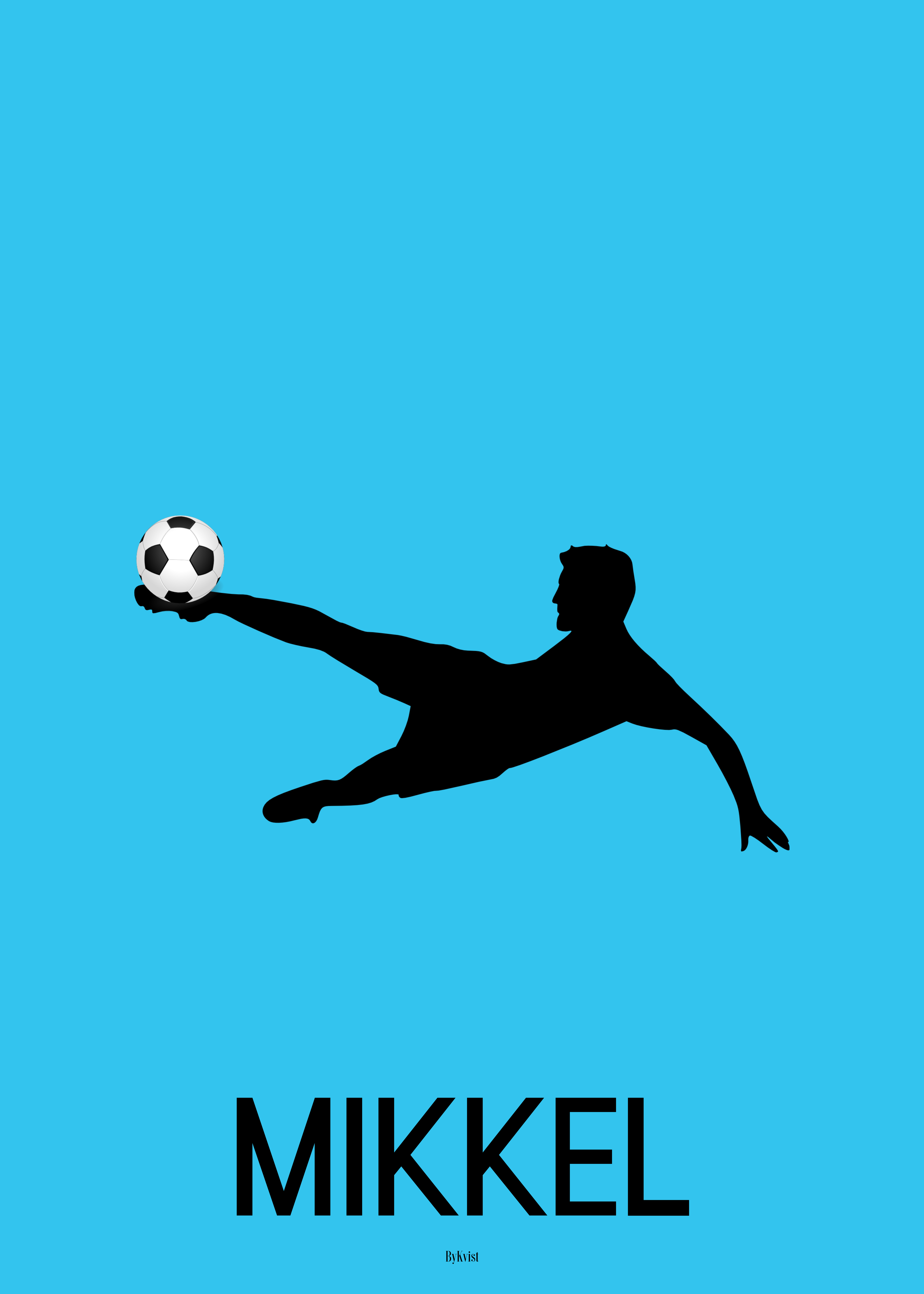 personlig fodbold plakat