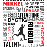 personlig fodbold plakat
