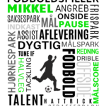 personlig fodbold plakat