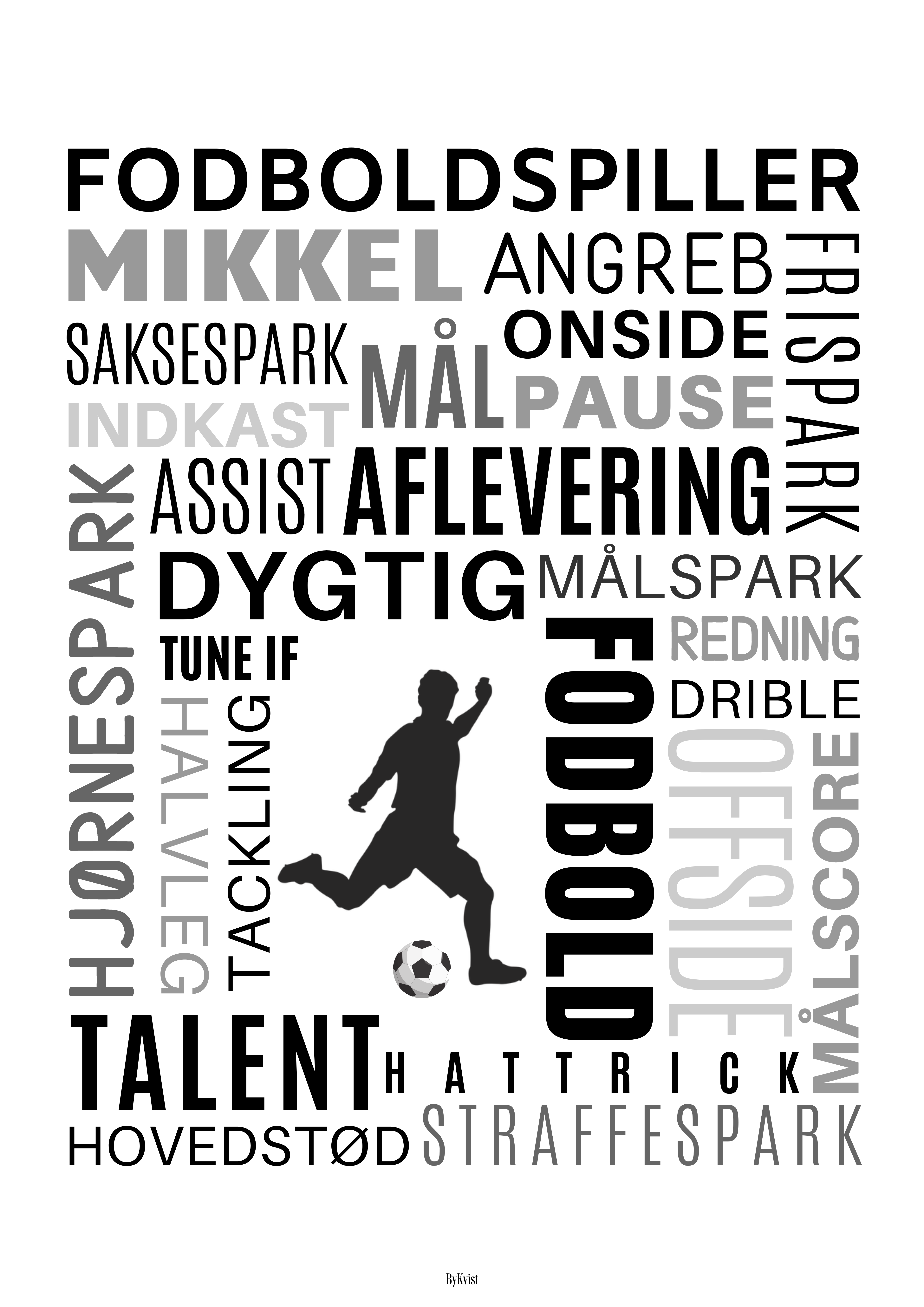 Personlig fodbold plakat