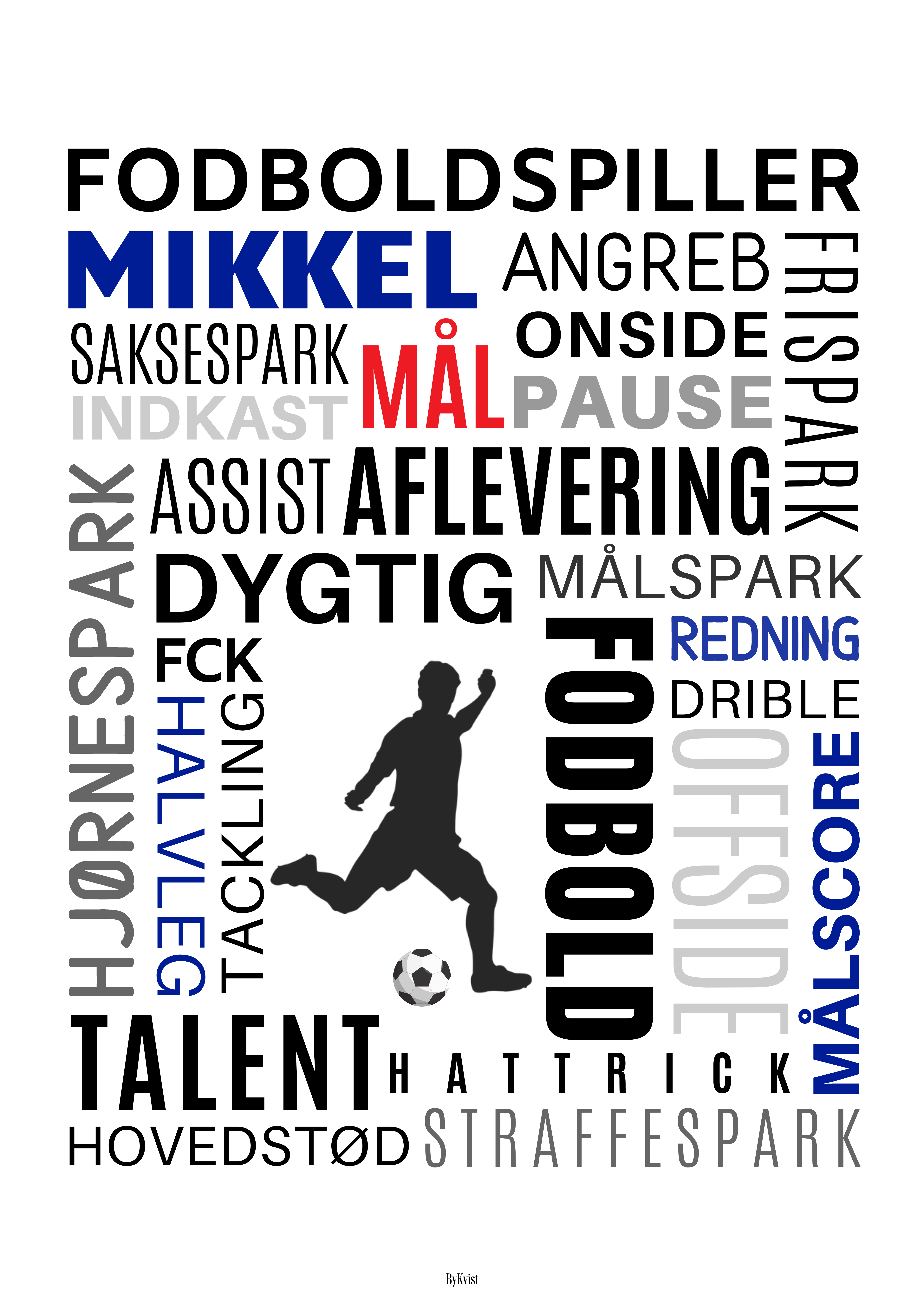 Personlig fodbold plakat