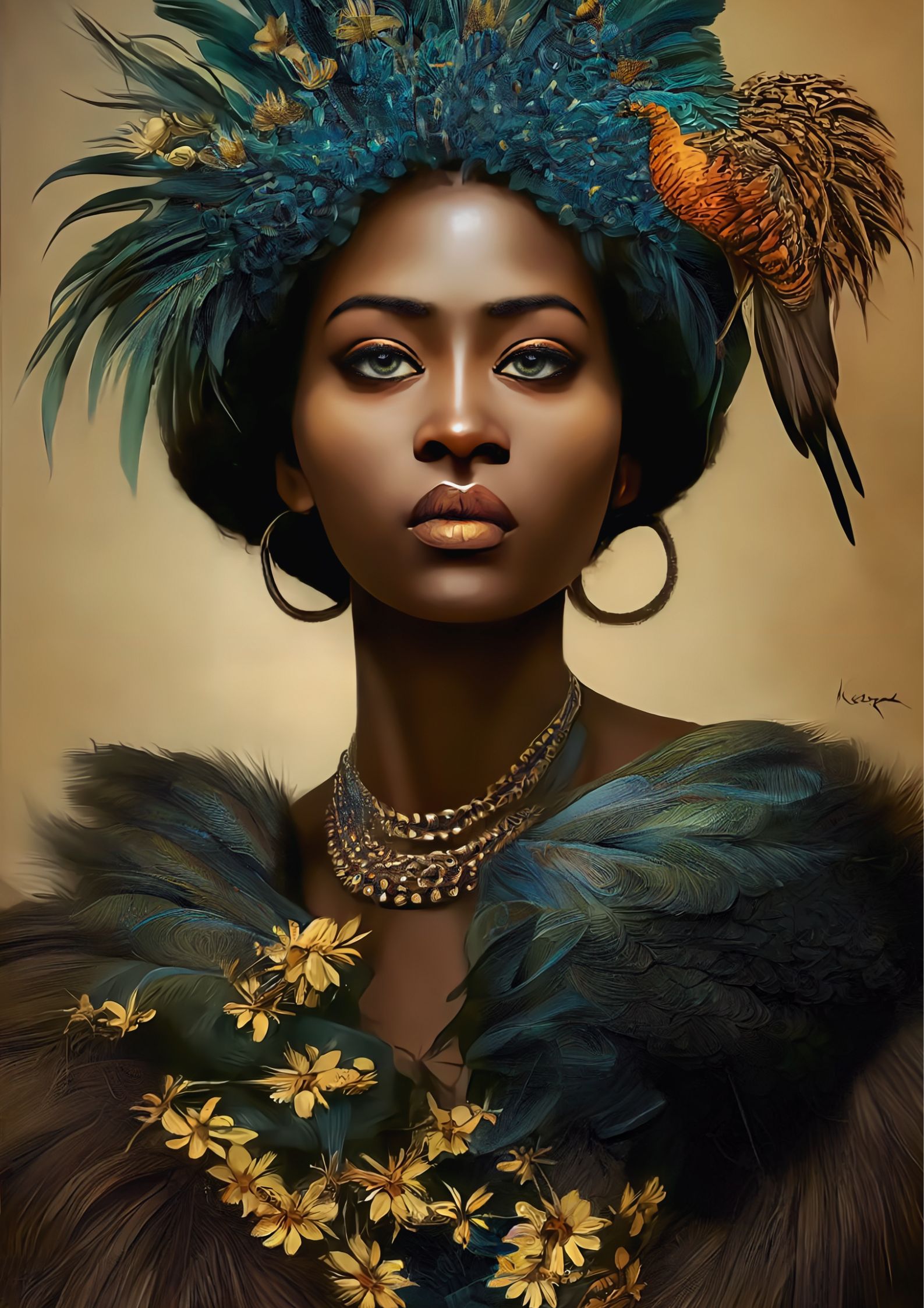 Design uden navn (5) Afro dame