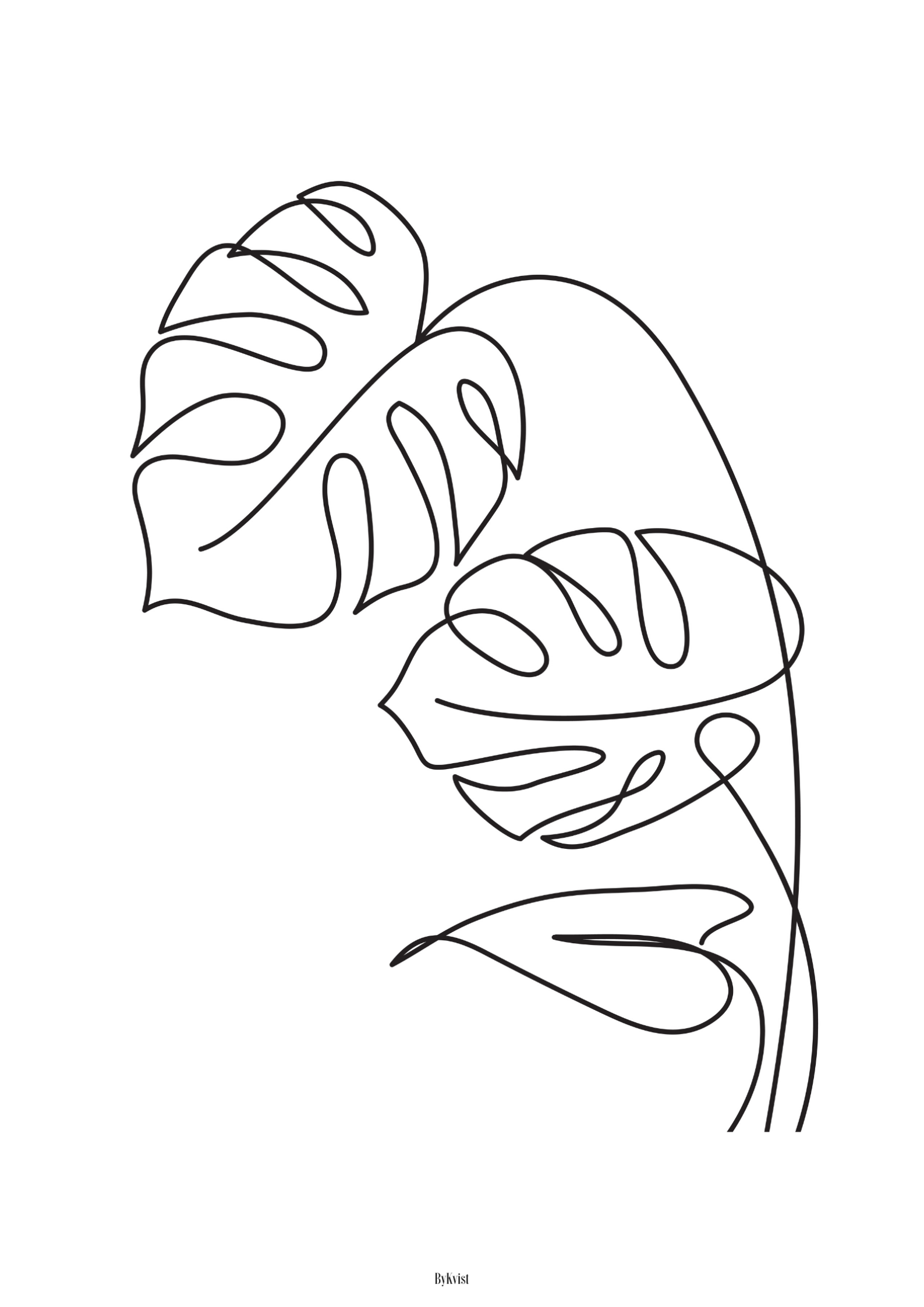 Drawn monstera bykvist