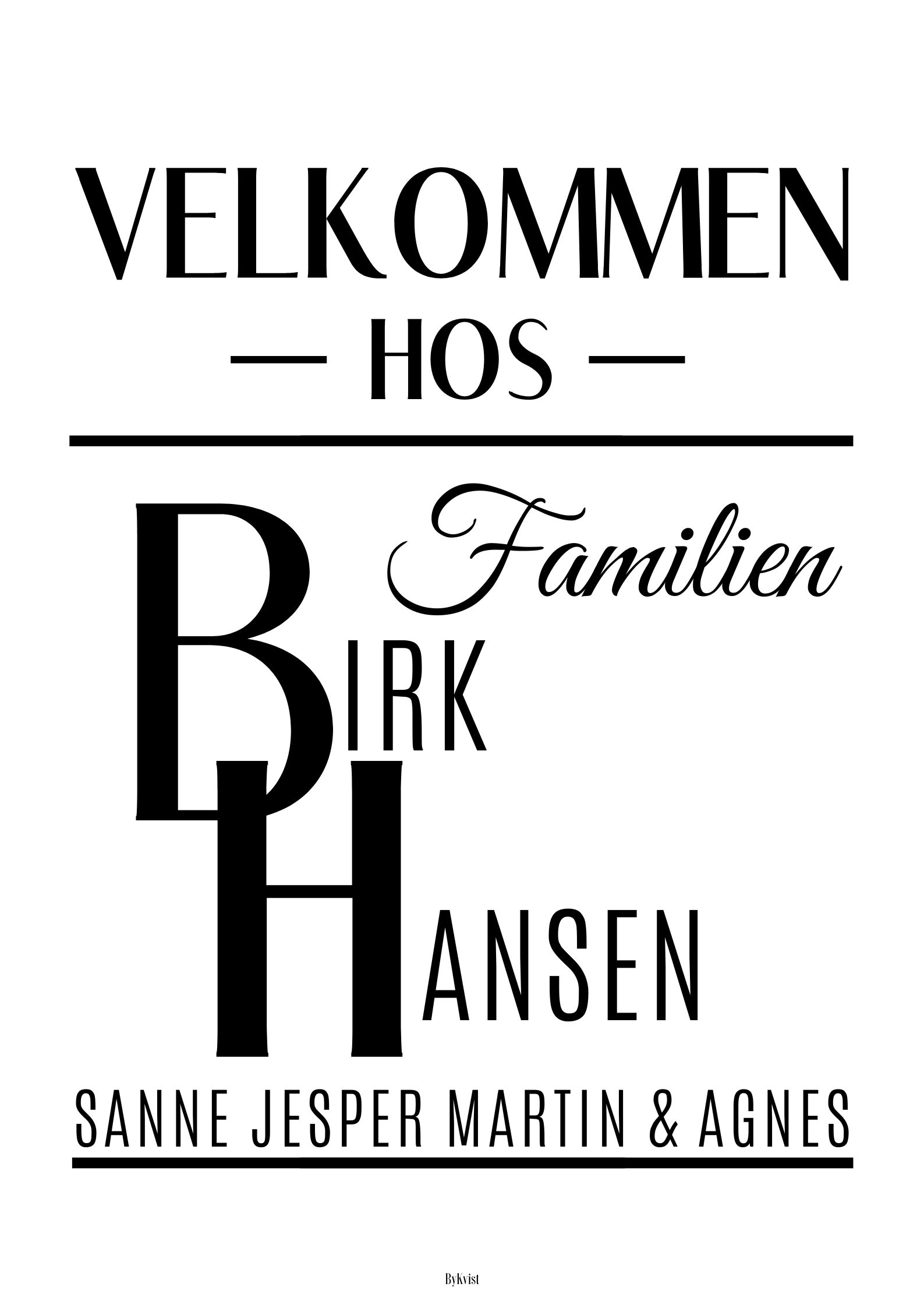 Velkomst plakat