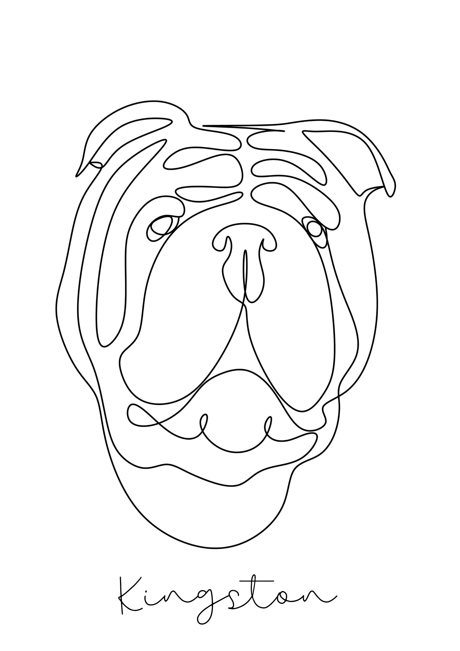 Kingston Engelsk bulldog plakat