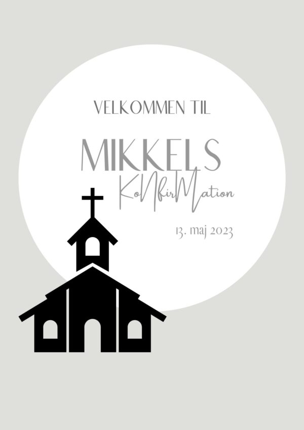 Velkomstplakat konfirmation