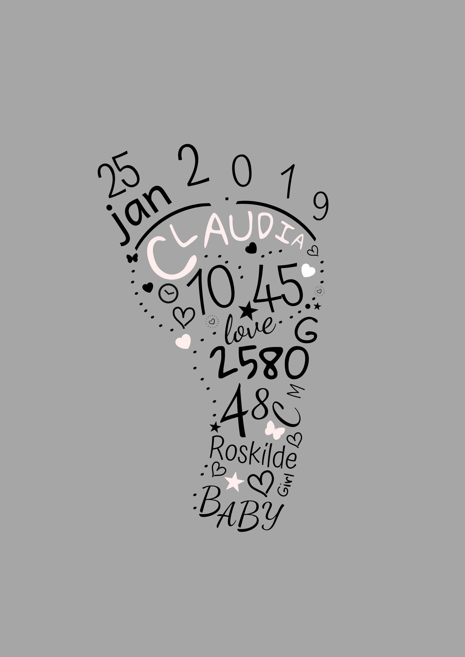 Kopi af Kopi af Kopi af Kopi af ( fødselstavle formet som en fod