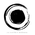 Sort og hvis abstrakt plakat