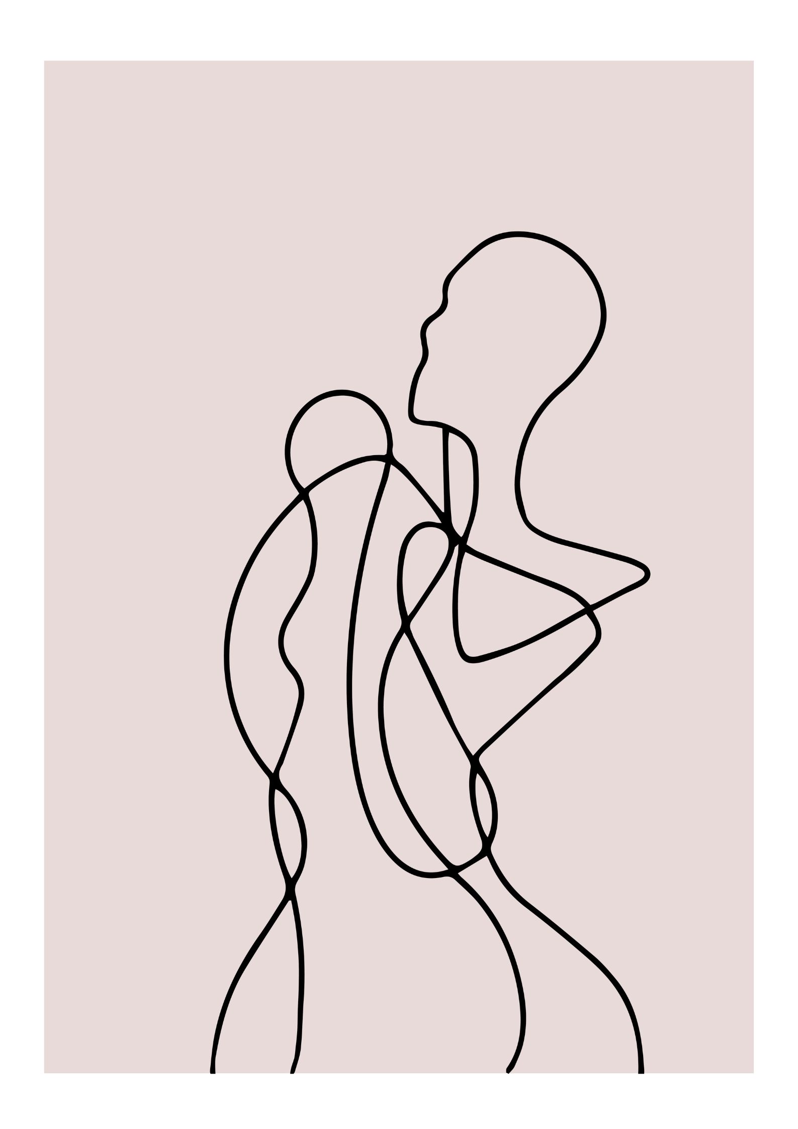 Abstrakt plakat med en kvinde