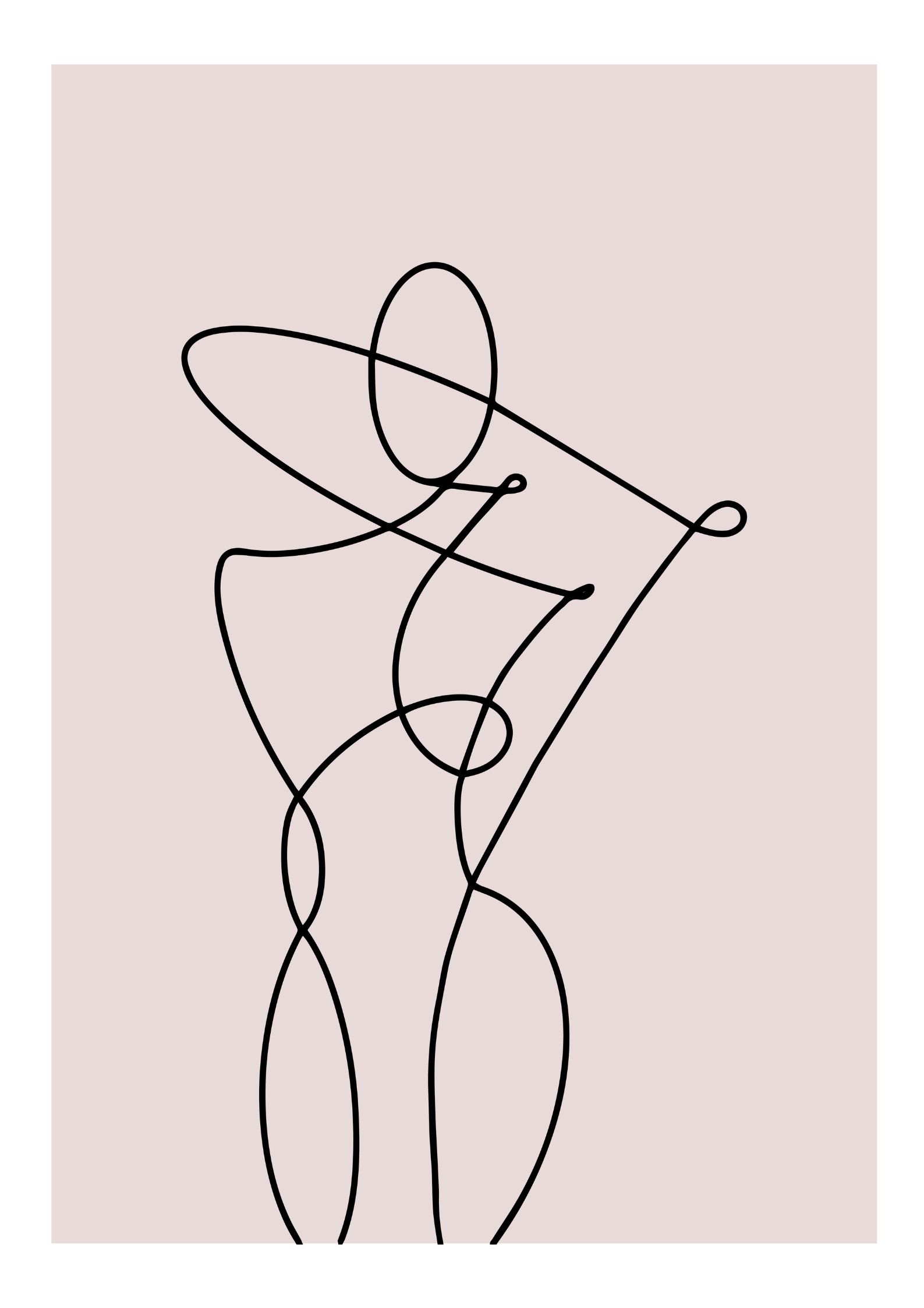 Abstrakt plakat med en kvinde