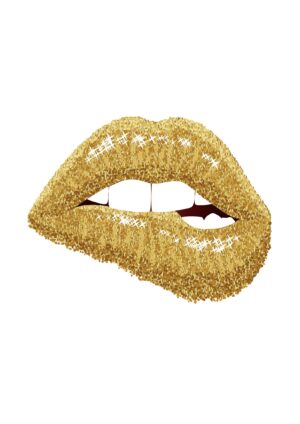 Golden lips plakat