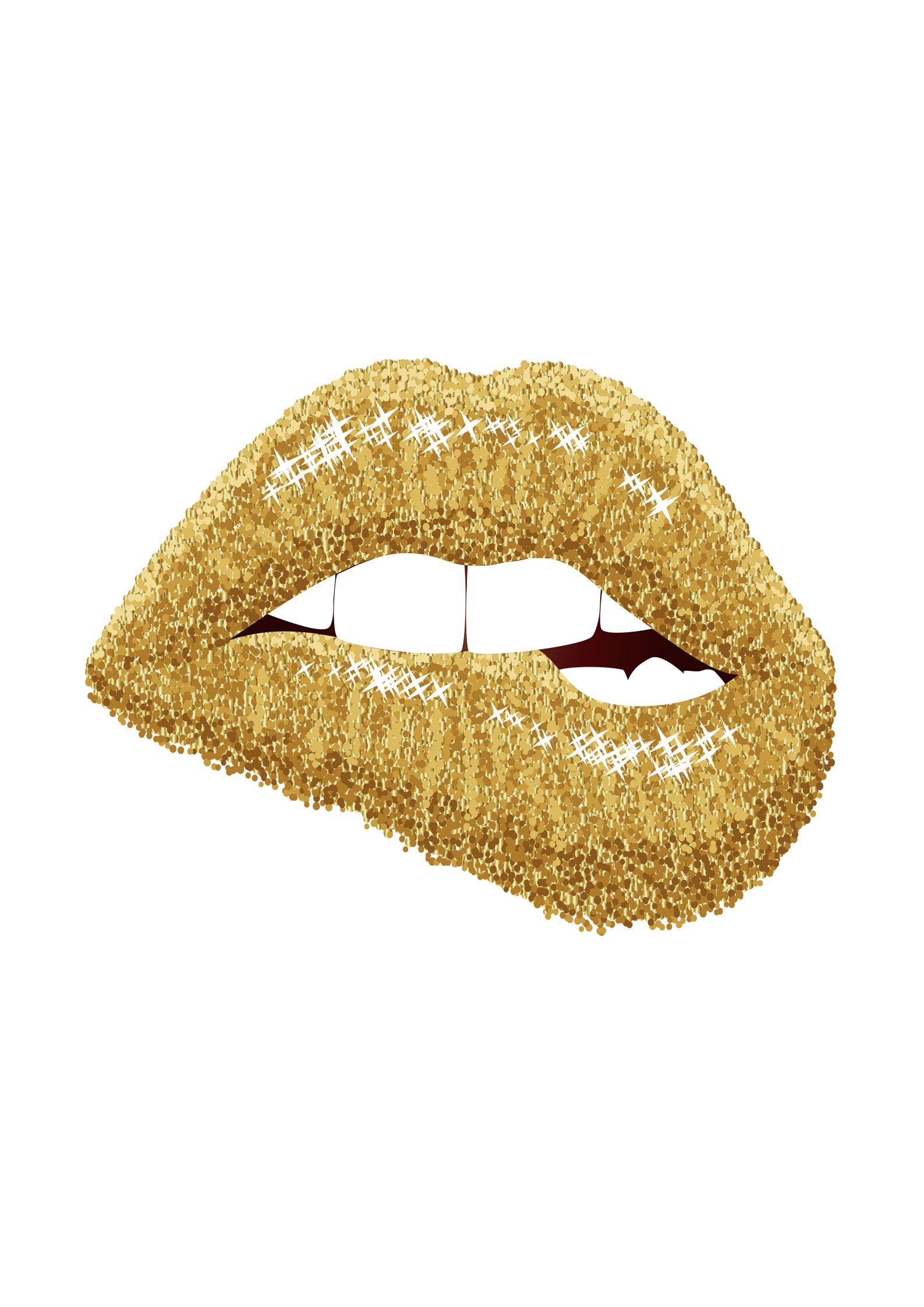 Design uden navn - 2022-11-01T144243.027 Golden lips plakat