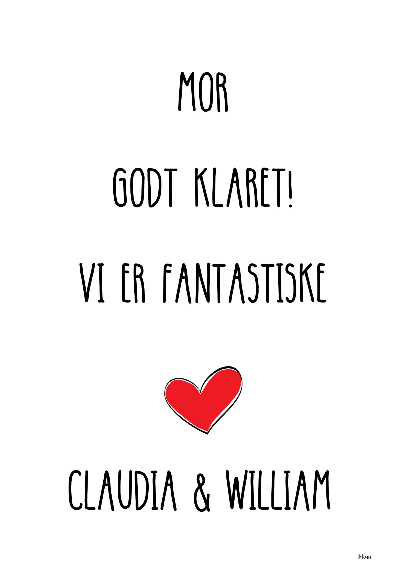 Godt klaret (1) Mor plakat