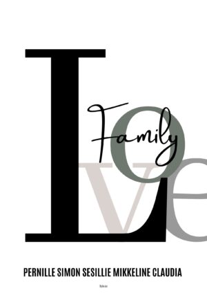 Familie plakat