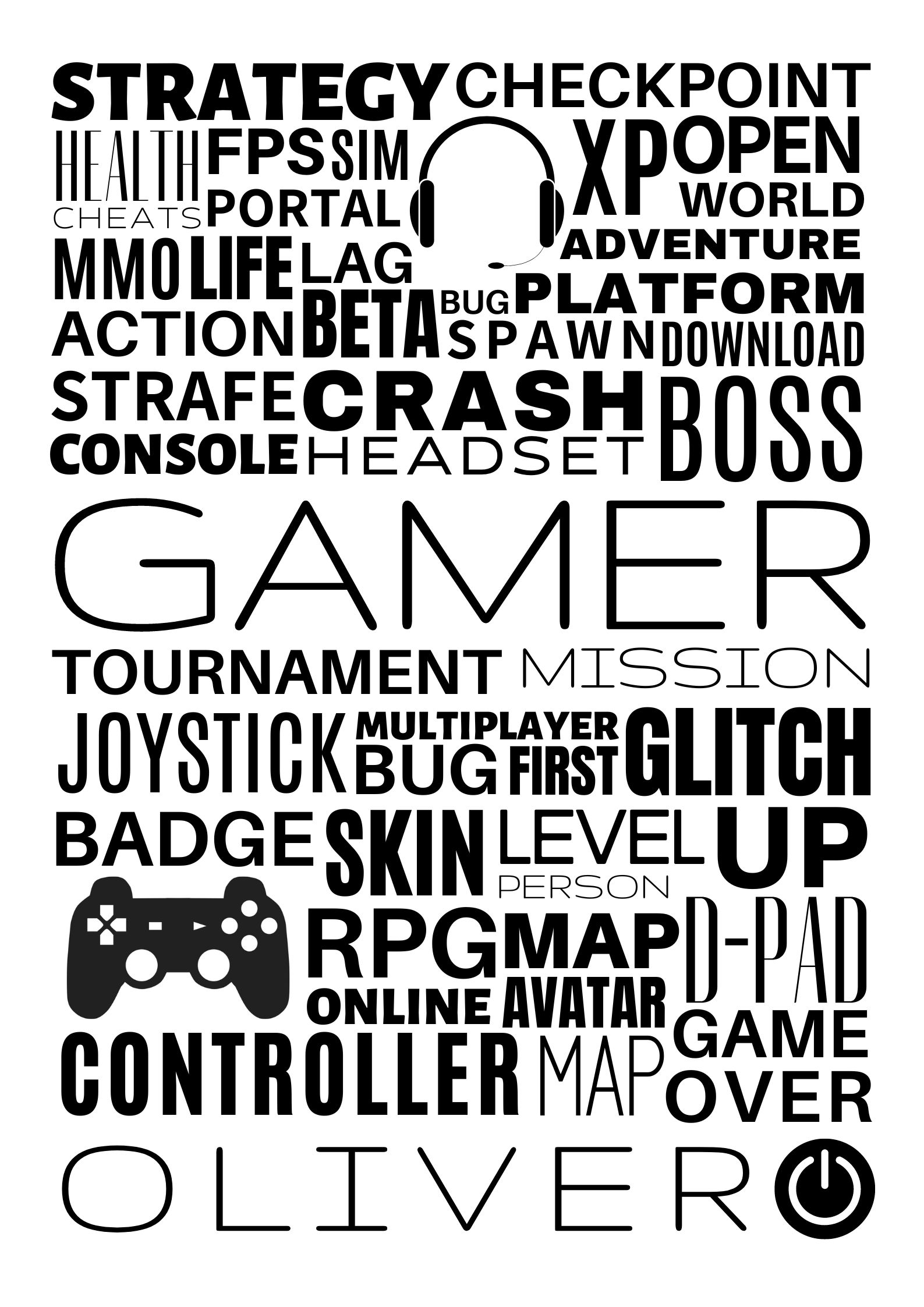 Kopi af Gamer Gamerplakat