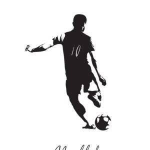 Kopi af Kopi af Kopi af Kopi af Kopi af Fodboldspiller med nummer (50 × 70cm) (Plakat (stående)) Fodboldplakat