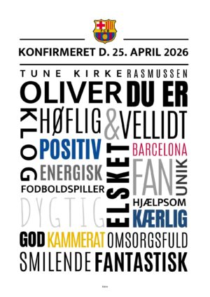 Personlig konfirmandplakat/barcelona