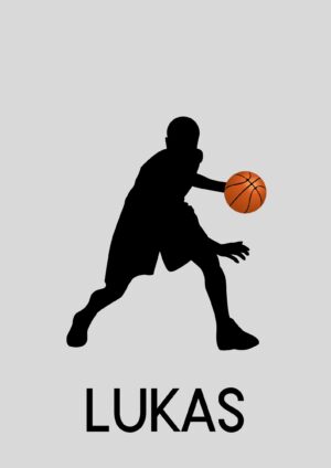 Personlig basketspiller plakat/grå