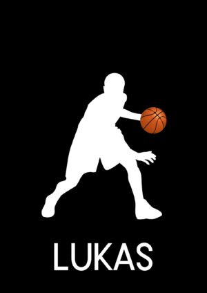 Personlig basketspiller plakat/sort
