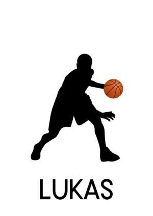 Personlig basketspiller plakat/hvid