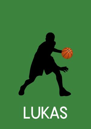Personlig basketspiller plakat/grøn
