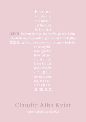 Fadervor personlig lyserød plakat