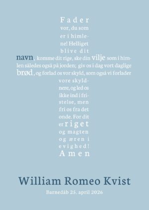 Fadervor personlig lyseblå plakat