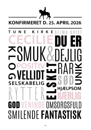 Personlig konfirmandplakat/rytter