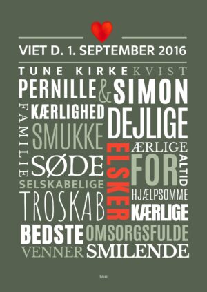 Personlig bryllupsplakat No3