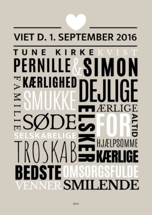 Personlig bryllupsplakat No2