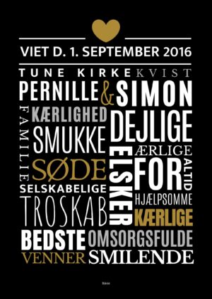 Personlig bryllupsplakat No4