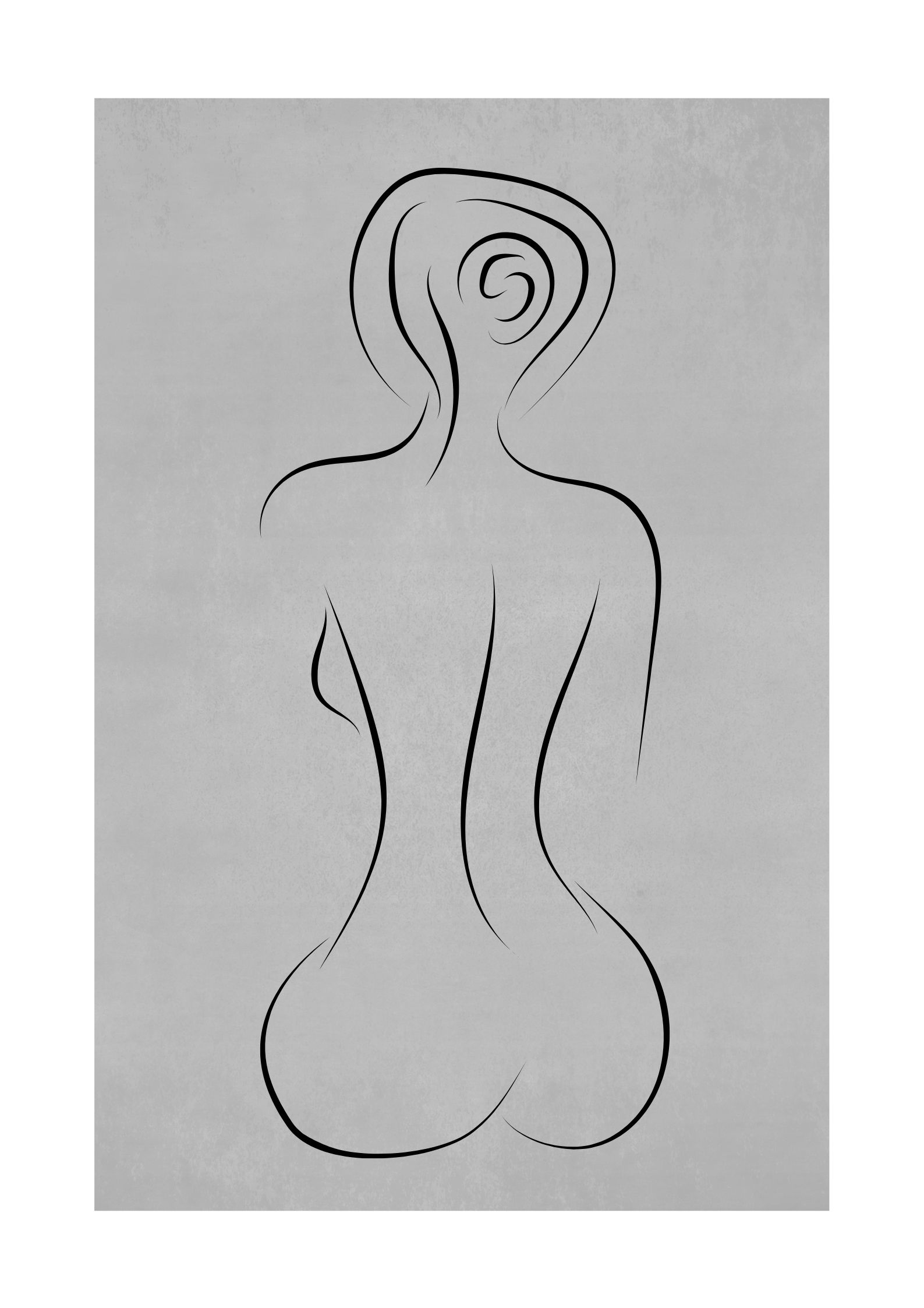 Kopi af woman grey (Plakat (stående)) Plakat med en dame