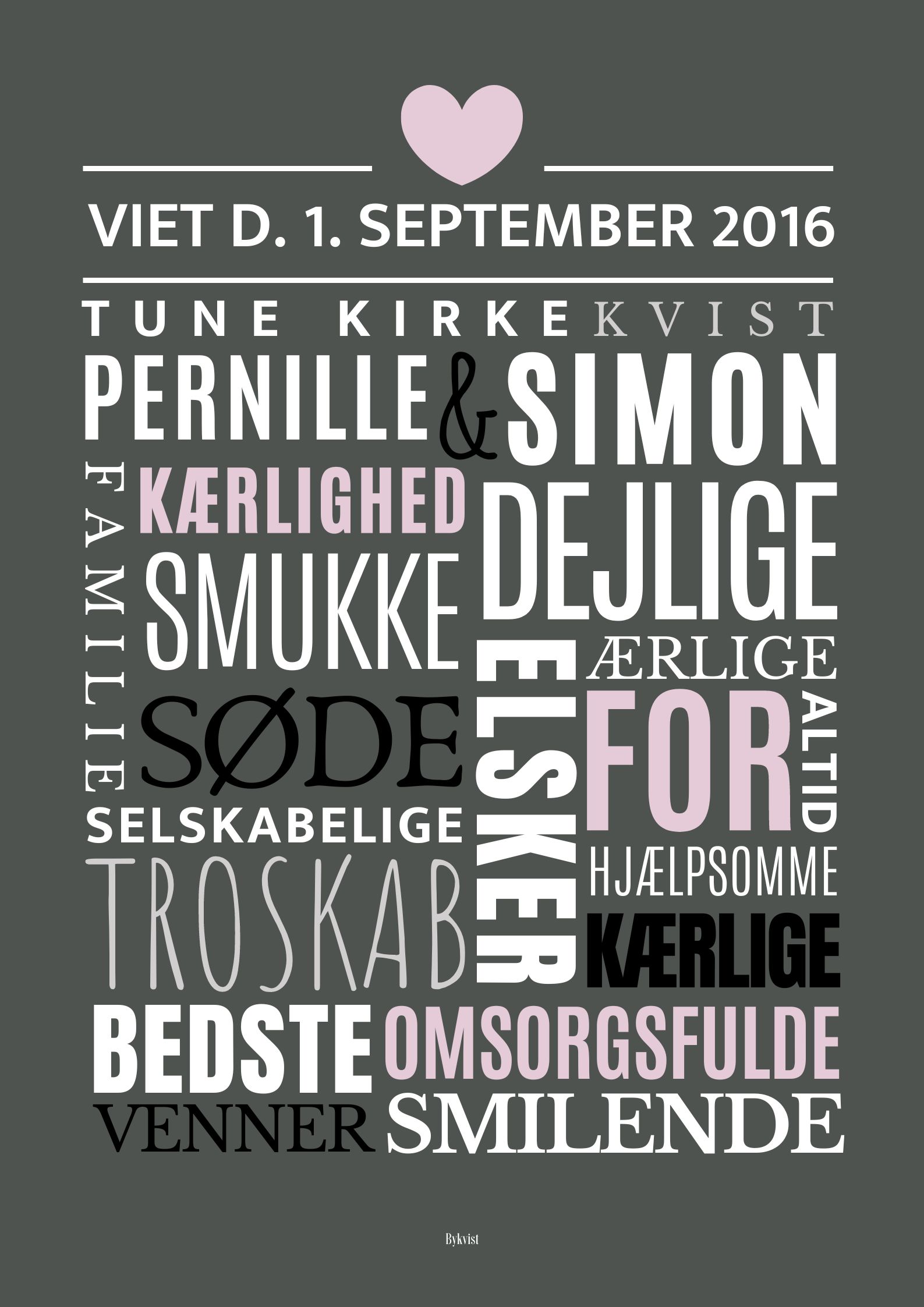 Personlig bryllupsplakat