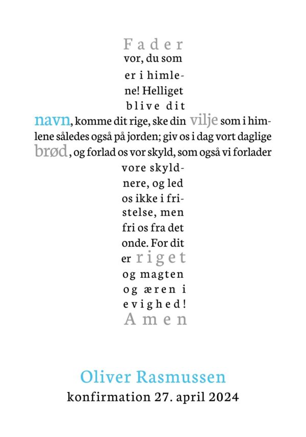 Konfirmand plakat