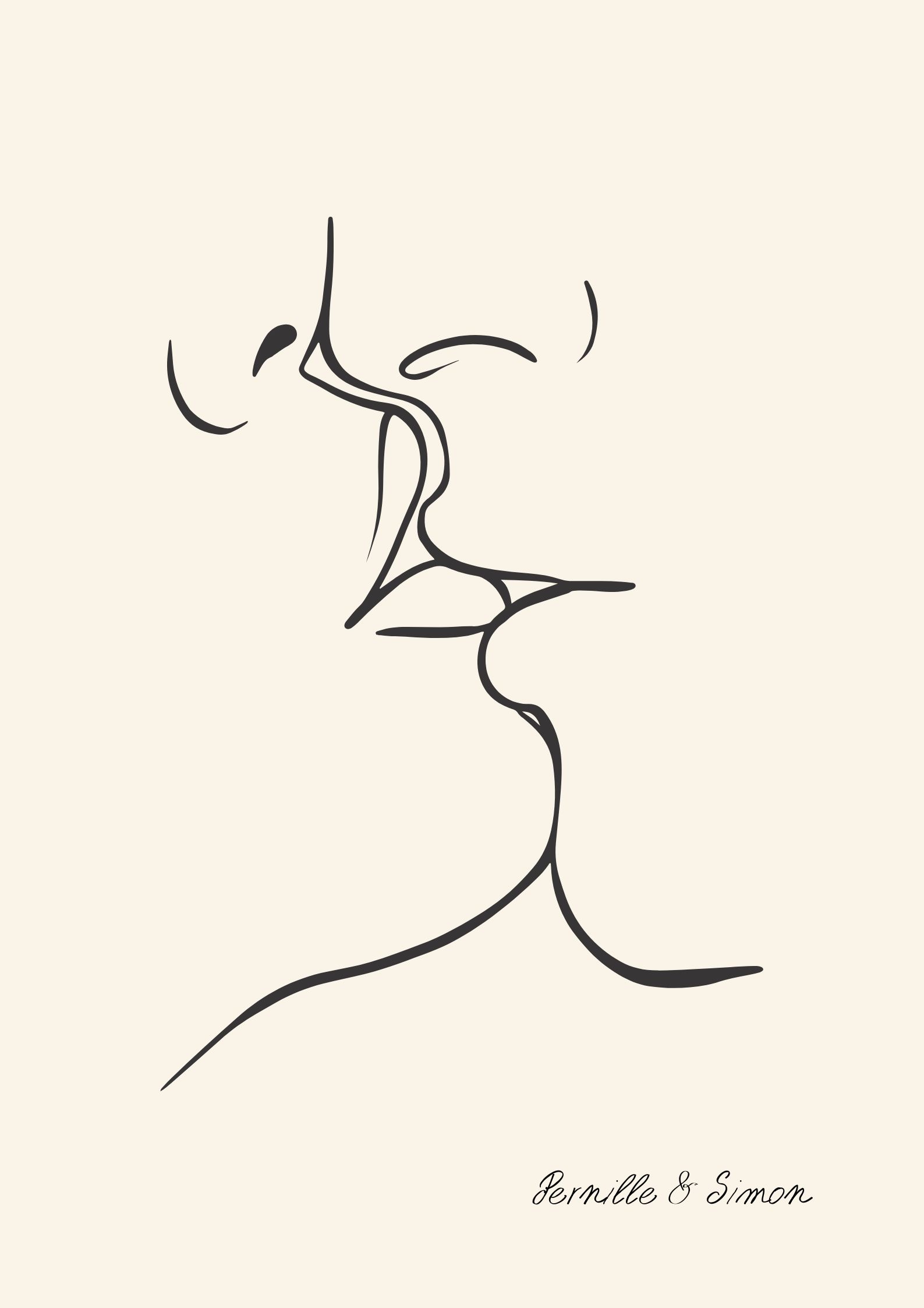 kisses navn Kærlighedsplakat