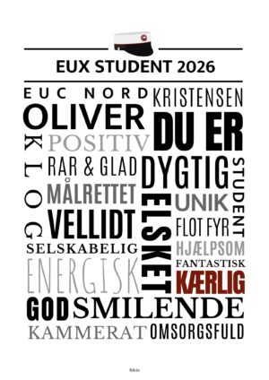 EUX personlig studenterplakat/dreng