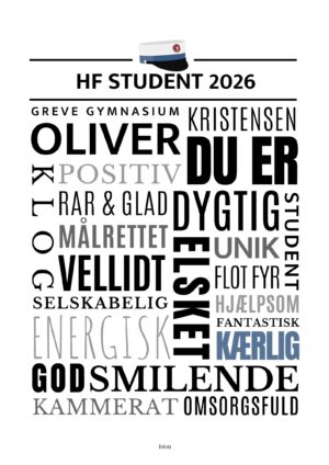 HF personlig studenterplakat/dreng