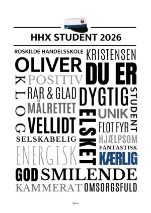 HHX personlig studenterplakat/dreng