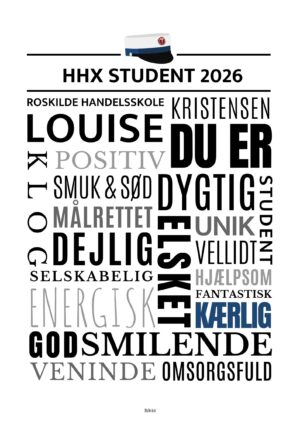 HHX personlig studenterplakat/pige