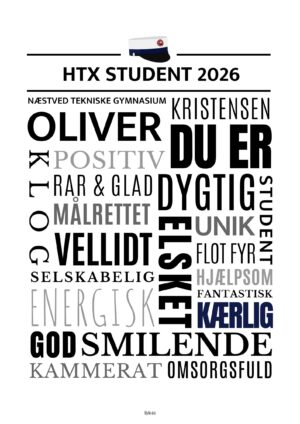 HTX personlig studenterplakat/dreng