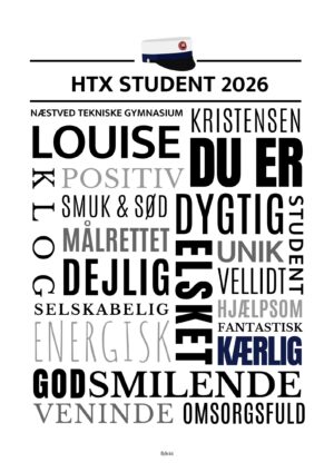 HTX personlig studenterplakat/pige