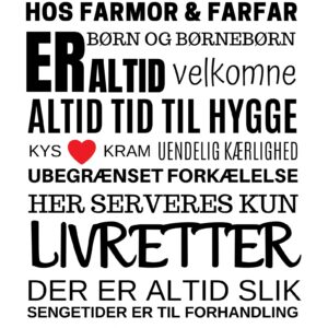 Hos Farmor og farfar plakat