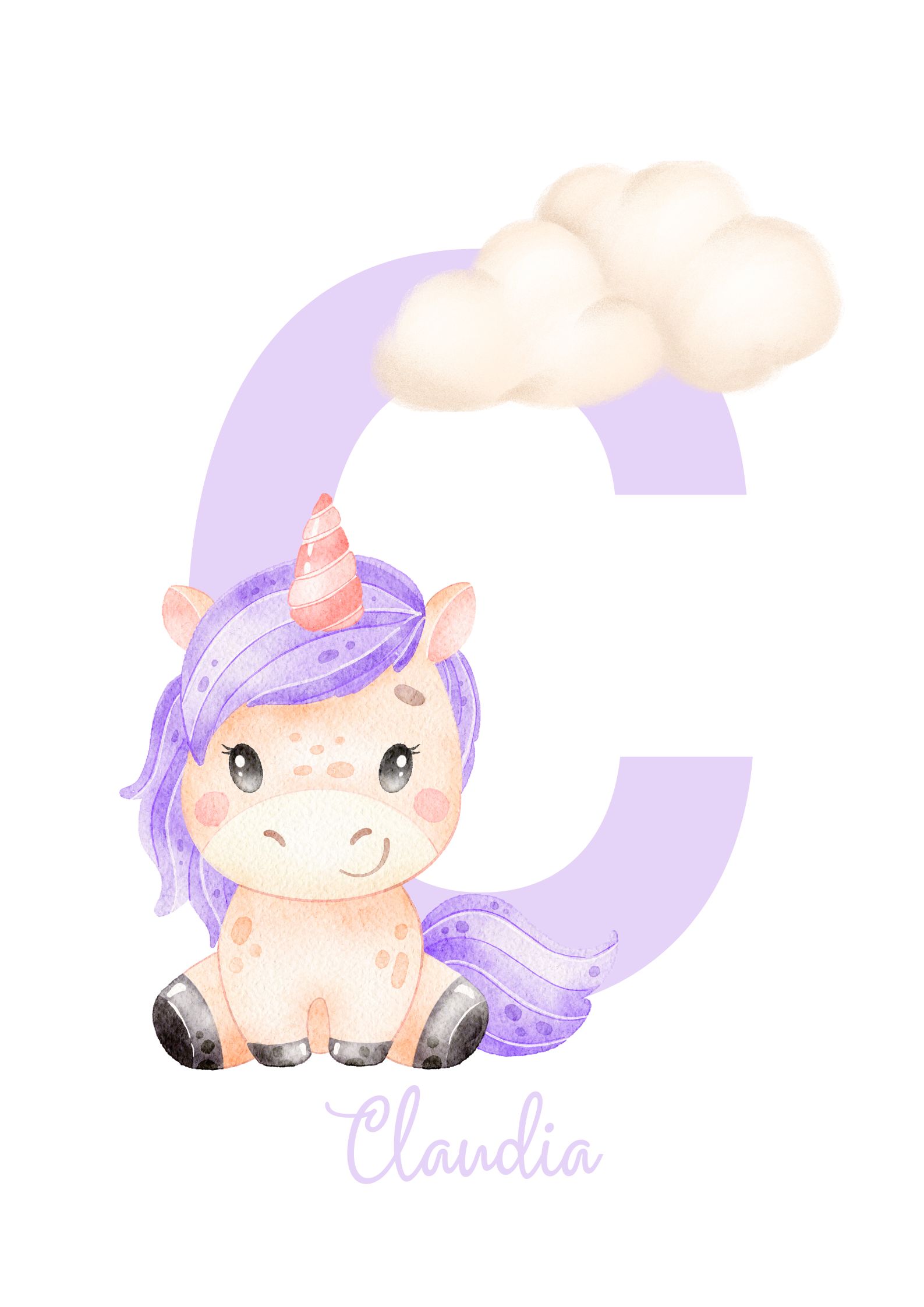 Børneplakat unicorn