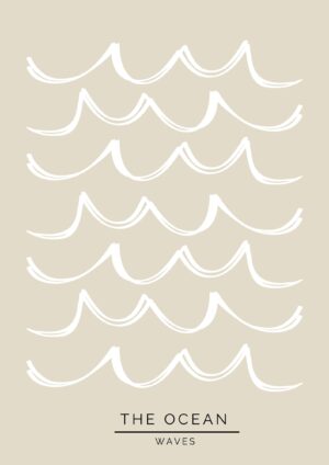 Plakat med bølger