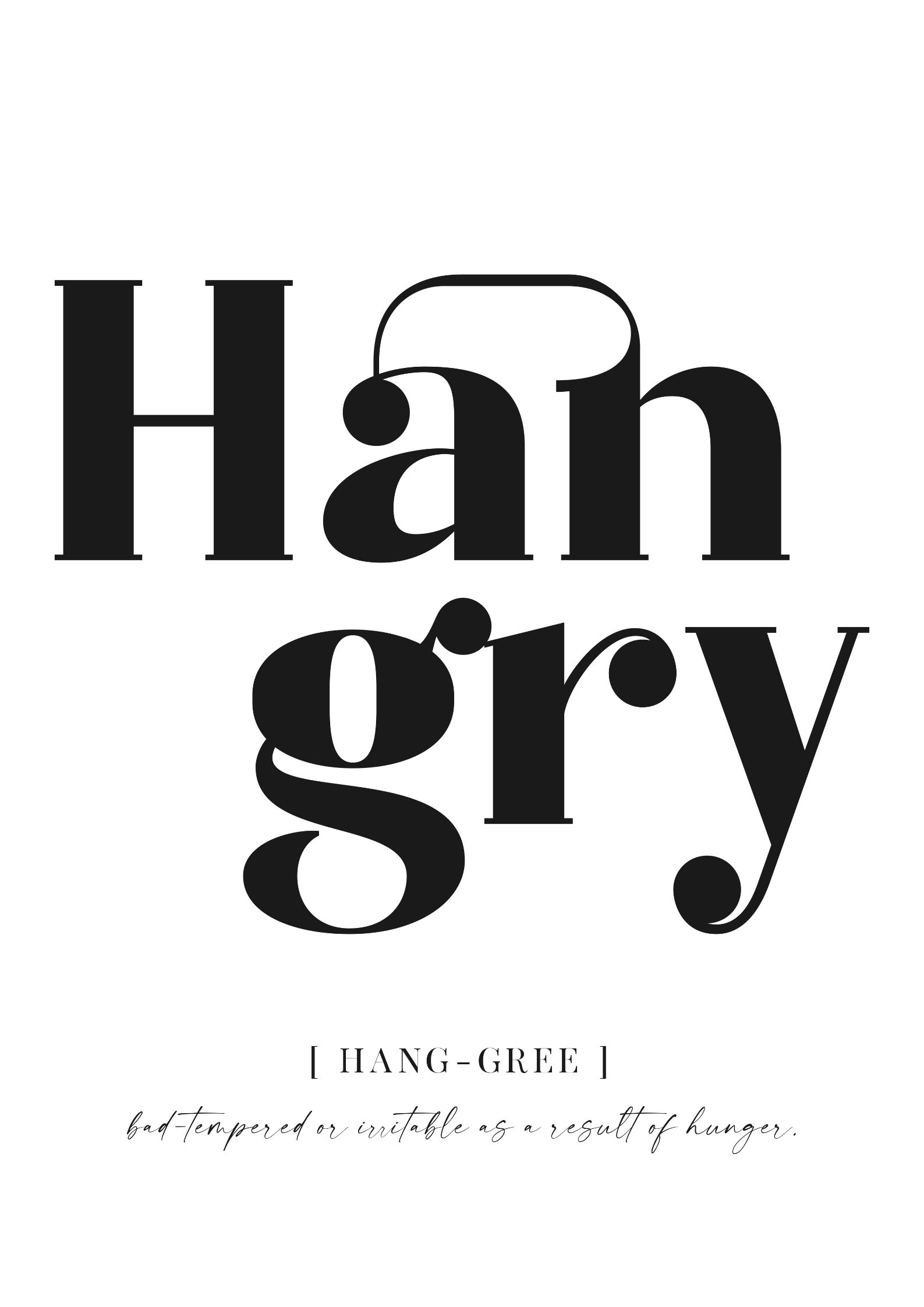 Hangry plakat