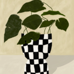 Plakat med grøn plante