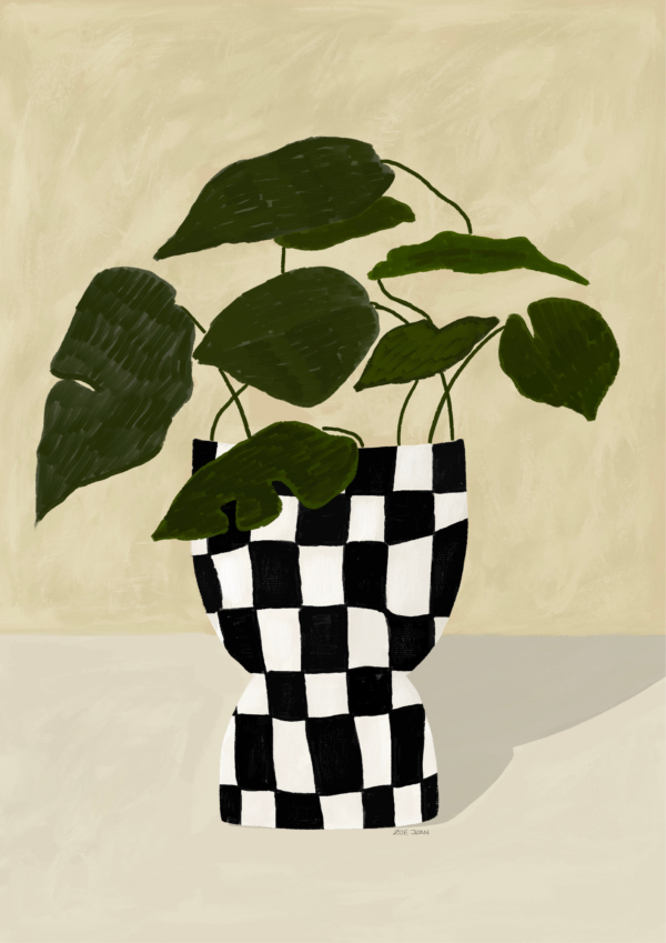 Plakat med grøn plante