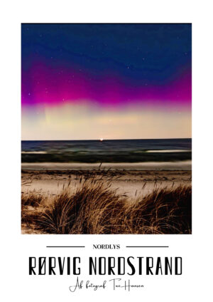 Rørvig nordstrand/nordlys plakat