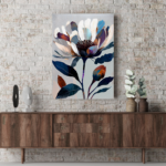 Lærredsbillede med blomster